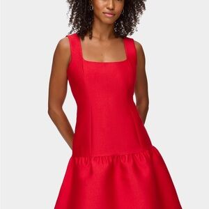 ALIGNE | Ed Evelyn Peplum Party Dress - Red